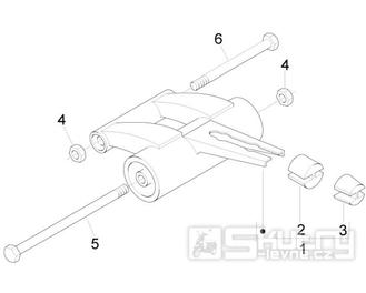 4.01 Uložení motoru - Gilera Runner 50 PureJet 2010-2011 (ZAPC46200)