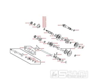 E08 Převodovka a řazení - Kymco MXU 300 R