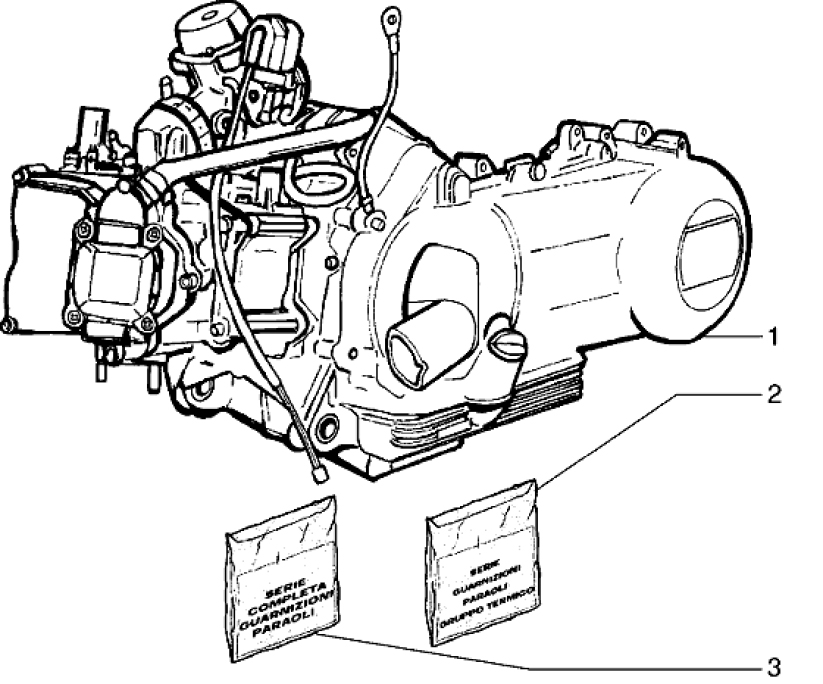 T1 Motor - Gilera DNA 180ccm 4T LC do 2005 (ZAPM26000...)