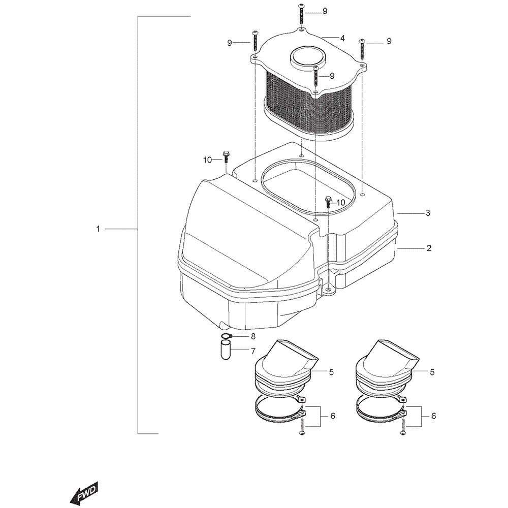 FIG11 Vzduchový filtr - Hyosung GT 125 RF