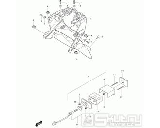 50 Zadní blatník a osvětlení SPZ - Hyosung GT 650i N Naked