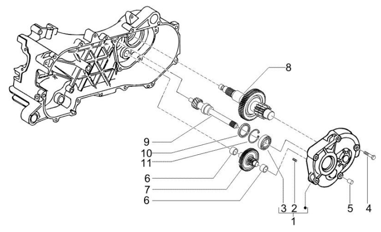 1.25 Převodovka - Gilera Runner 50 SP 2005-2006 (ZAPC46100)