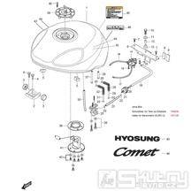 30 Palivová nádrž - Hyosung GT 125 R E3