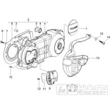 1.15 Kryt variátoru, přívod vzduchu pro variátor - Gilera Nexus 250 SP 4T LC 2006-2007 (ZAPM35300)