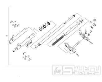 Přední vidlice pro  Aprilia - SX 50 Limited Edition 2014- (D50B) ZD4PV