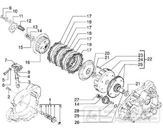 T10 Spojka - Gilera RK 50 (VTBC 08000 0001001)