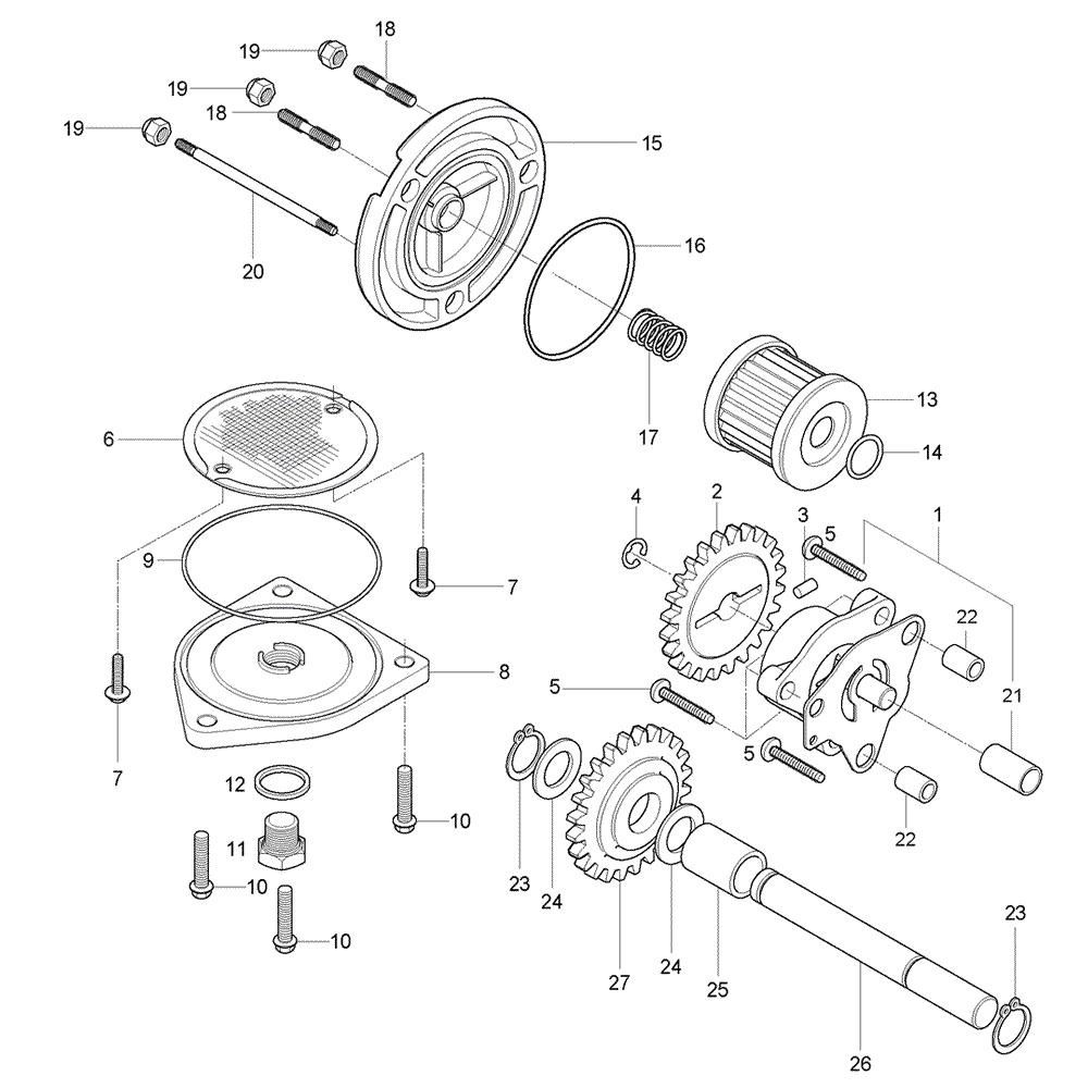 FIG13 Olejové čepadlo / Filtr - Hyosung GV 125M C Aquila