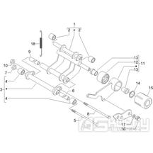 4.01 Uložení motoru - Gilera Runner 125 VX 4T 2005-2006 UK (ZAPM46100)