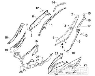 2.32 Boční kapotáž, spojler - Gilera Runner 50 SP 2010-2012 (ZAPC46100, ZAPC46300, ZAPC4610001)
