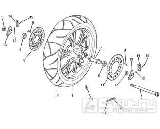 4.12 Zadní kolo, brzdový kotouč, rozeta - Gilera SC 125 2006 (6H332629, VTHGS1A1A, VTHGS1A1B)