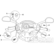 6.01 Přepínače světel a blinkrů, tlačítko startování a houkačky - Gilera Runner 200 VXR 4T LC Race 2006 UK (ZAPM46200)