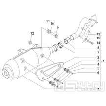 1.42 Výfuk - Gilera Runner 200 VXR 4T LC 2006 UK (ZAPM46400)