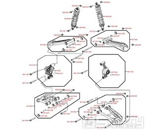 F16 Zavěšení zadní nápravy - Kymco Maxxer 450i
