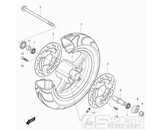 36 Přední kolo s brzdovým kotoučem - Hyosung MS3 125i