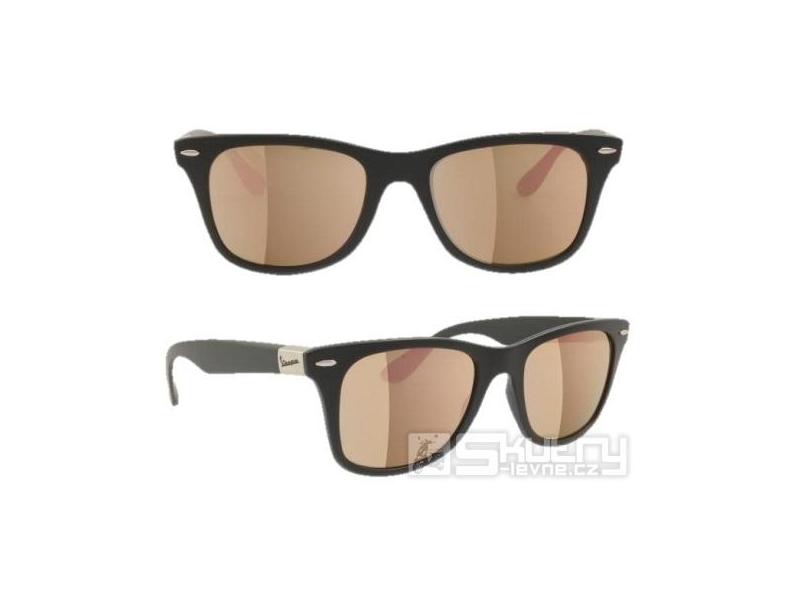 Sluneční brýle Vespa Classic - růžová skla, černé matné obroučky
