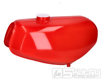 Palivová nádrž „banán“ ibizská červená (RAL 2002) pro Simson S50, S51, S70
