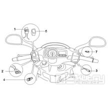 6.01 Přepínače světel a blinkrů, tlačítko startování a houkačky - Gilera Runner 50 SP -SC- 2006 (ZAPC461000)