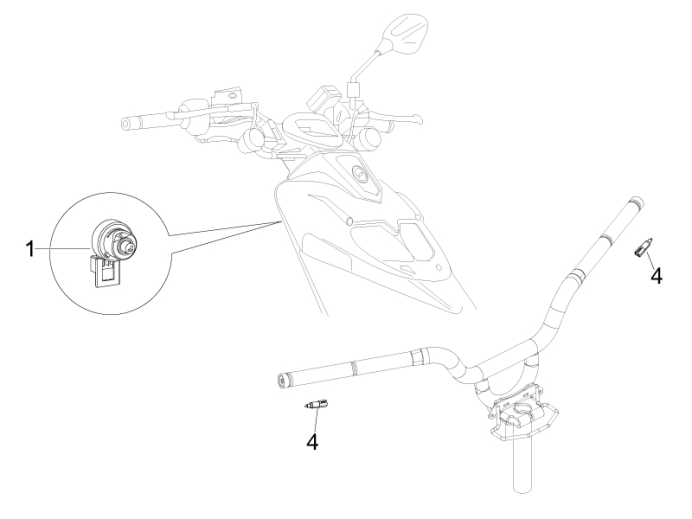 6.01 Spínač zapalování, brzdové čidlo - Gilera Stalker 50 Naked 2008 (UK - ZAPC40102)