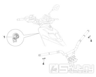 6.01 Spínač zapalování, brzdové čidlo - Gilera Stalker 50 Naked 2008 (UK - ZAPC40102)