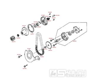 E04 Olejové čerpadlo - Kymco Quannon 125 Naked