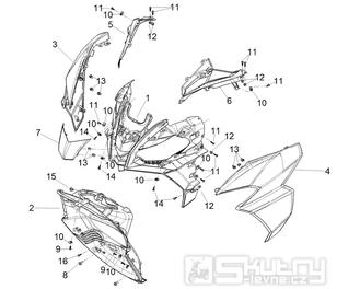 Přední kapotáž pro Aprilia SR GT COMPACT 125 ie 4T 4V LC 21- E5 (EMEA-EU) [RP8MD5100]