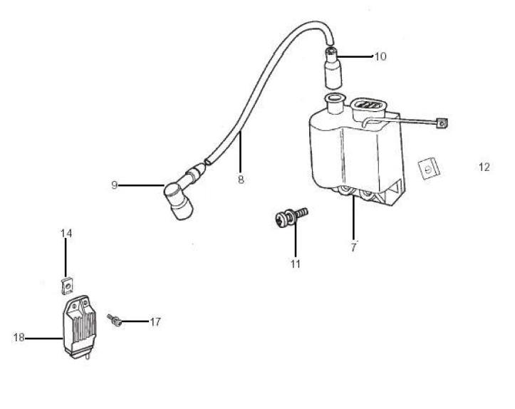 6.06 Regulátor, zapalovací cívka - Gilera RCR 50 od roku 2006, D50B0 (ZAPG11D1)