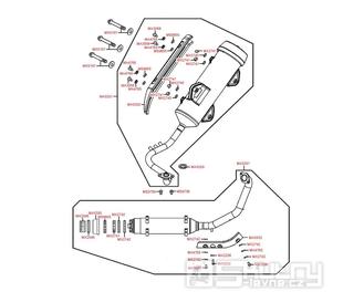 F14 Výfuk - Kymco Yager GT125 E3