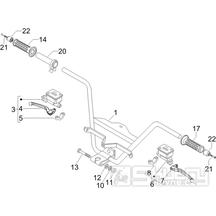 3.06 Řidítka, gripy, brzdové páčky - Gilera Nexus 250 SP 4T LC 2006-2007 (ZAPM35300)
