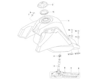 Palivová nádrž - Malaguti X3M 125 Enduro VE5