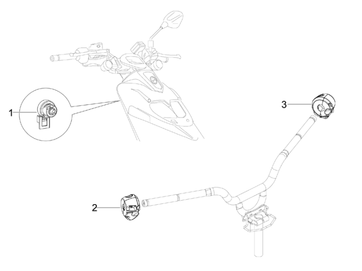 6.01 Spínač zapalování, brzdové čidlo - Gilera Stalker 50 Naked 2008 (ZAPC40102)