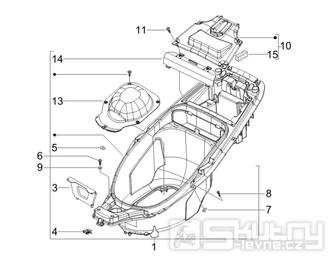 2.34 Podsedlový prostor pro přilbu - Gilera Runner 50 PureJet SC 2006 (ZAPC46200)