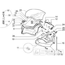 T25 Úložný prostor pro přilbu, kapotáž úložného prostoru - Gilera DNA 50ccm 2T 2005 (ZAPC270003000001)