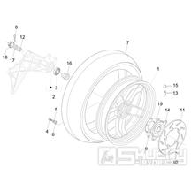 4.12 Zadní kolo - Gilera Nexus 500 4T LC 2006-2008 (ZAPM35200)