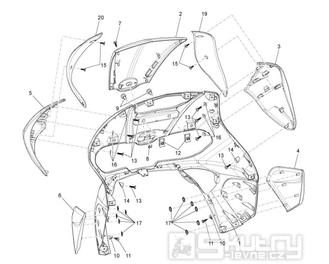 2.26 Přední plast, kapotáž - Gilera Runner 125 ST 4T LC 2008-2012 (ZAPM46301)