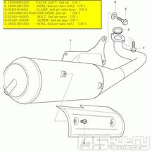 07 Výfuk - Hyosung SB 50 karburátor od r.v. 1997