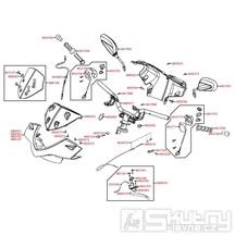 F03 Gripy / zrcátka / řídítka / kapotáž řídítek - Kymco Agility 50 City 4T