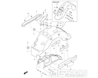 FIG33 Zadní blatník - Hyosung GV 125M C Aquila