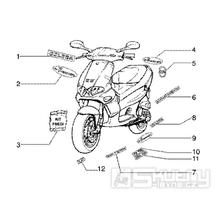 T26 Samolepky, loga - Gilera Runner 125 FX DT 2T LC (ZAPM0700...)