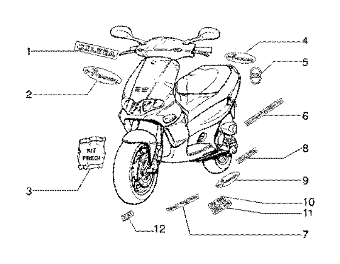 T26 Samolepky, loga - Gilera Runner 125 FX DT 2T LC (ZAPM0700...)