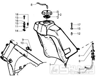 T20 Palivová nádrž - Gilera Surfer (VTBC 08000 ...)
