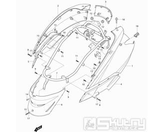 31 Zadní kapotáž - Hyosung MS3 125i