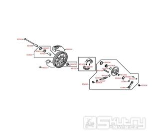 F07 Přední kolo s brzdou - Kymco DJ 50