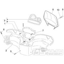 3.01 Kryt řidítek - Gilera Stalker 50 2T 2008-2011 (ZAPC40100, ZAPC40101)