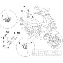 6.06 Regulátor napětí, zapalovací cívka a kabel - Gilera Runner 200 VXR 4T LC Race 2005-2006 (ZAPM46200)