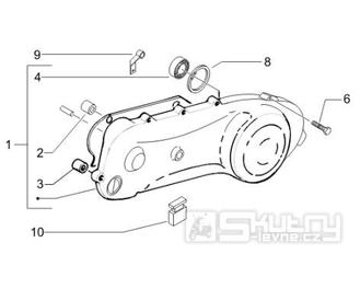 1.15 Kryt variátoru - Gilera Stalker 50 2T Speciální edice 2007-2008 (ZAPC40100)