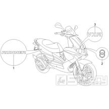 2.38 Samolepky, loga - Gilera Runner 200 VXR 4T LC 2006 UK (ZAPM46400)