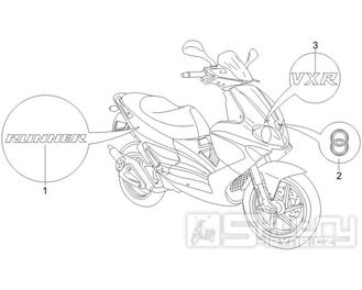 2.38 Samolepky, loga - Gilera Runner 200 VXR 4T LC 2006 UK (ZAPM46400)