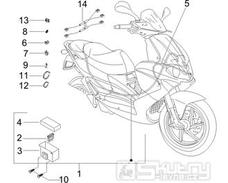 6.08 Elektroinstalace, pojistky - Gilera Runner 125 VX 4T 2006-2007 UK (ZAPM46300)