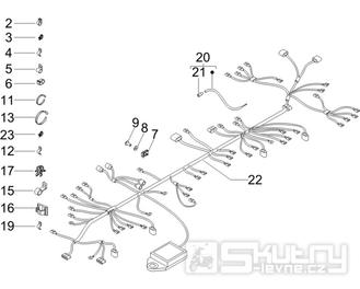 6.08 Elektroinstalace, pojistky - Gilera Nexus 250 SP 4T LC 2006-2007 UK (ZAPM35300)