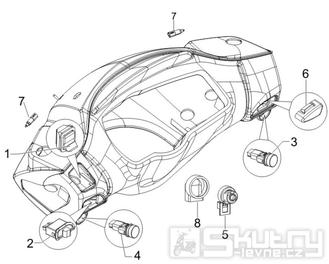 6.01 Přepínače světel a blinkrů, tlačítko startování a houkačky - Gilera Runner 200 ST 4T LC 2008-2011 (ZAPM46401)